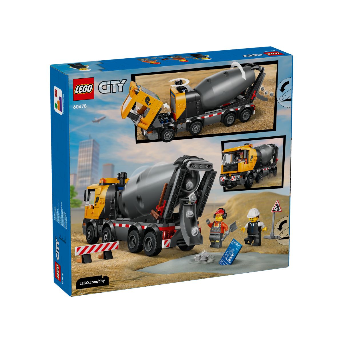 Đồ Chơi Lắp Ráp Xe Trộn Xi Măng LEGO CITY 60478 (371 chi tiết)
