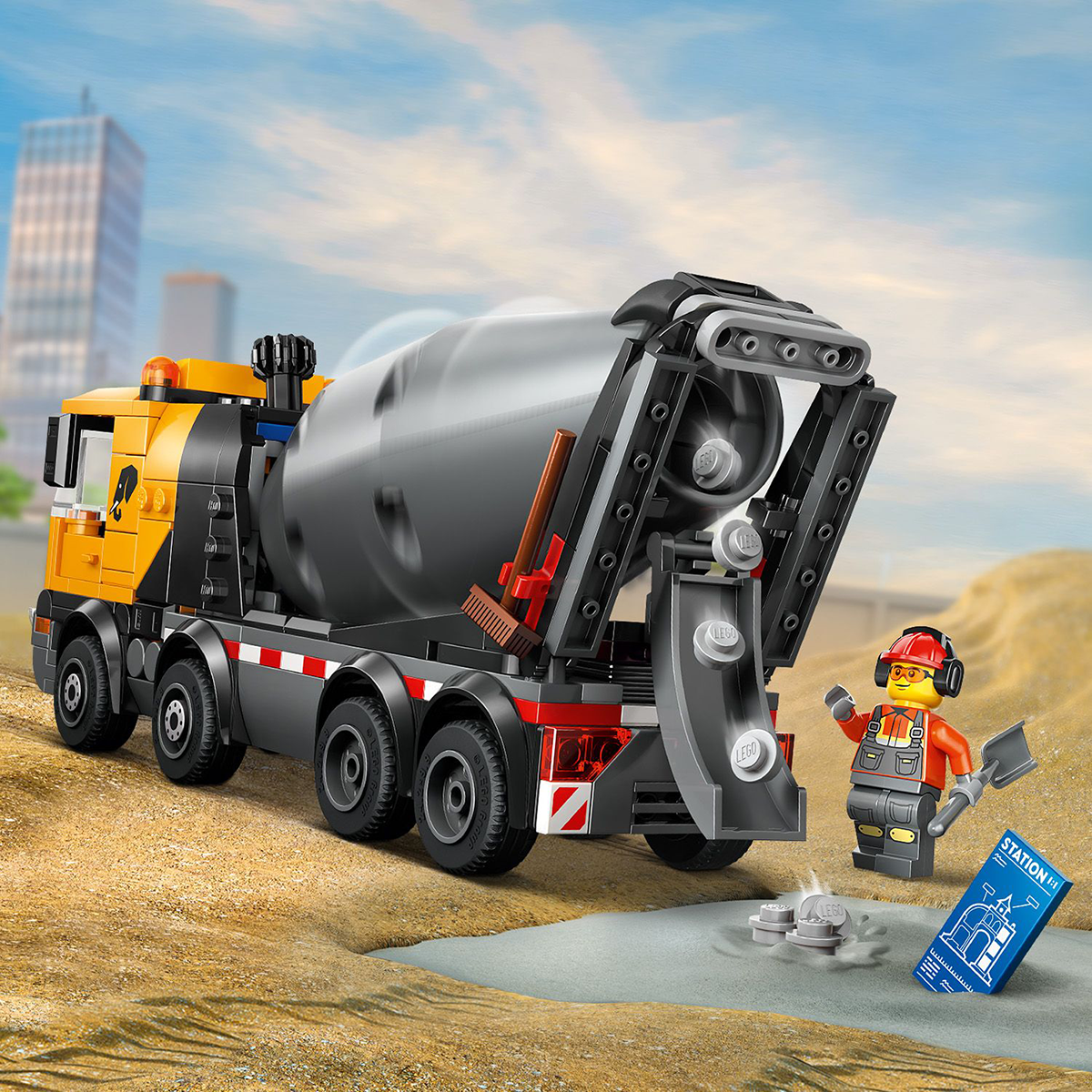 Đồ Chơi Lắp Ráp Xe Trộn Xi Măng LEGO CITY 60478 (371 chi tiết)