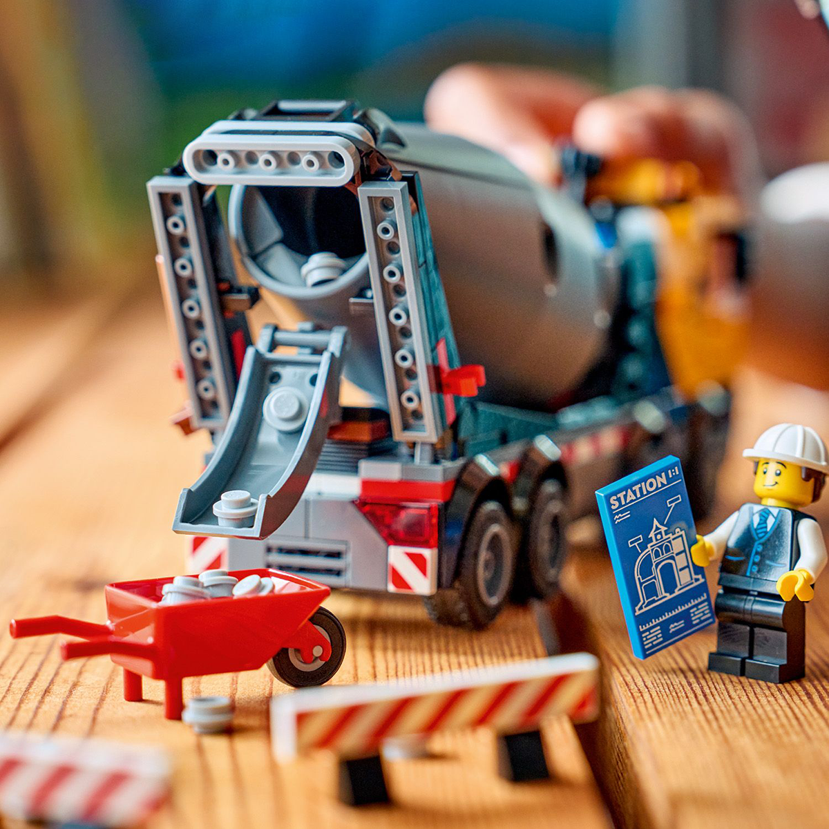 Đồ Chơi Lắp Ráp Xe Trộn Xi Măng LEGO CITY 60478 (371 chi tiết)