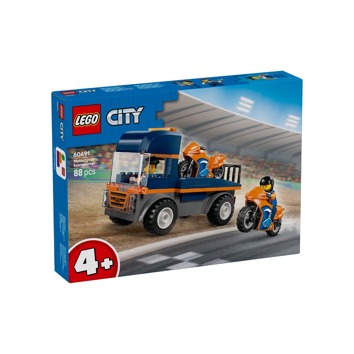 Đồ Chơi Lắp Ráp Xe Vận Chuyển Mô Tô Chuyên Dụng LEGO CITY 60491 (88 chi tiết)