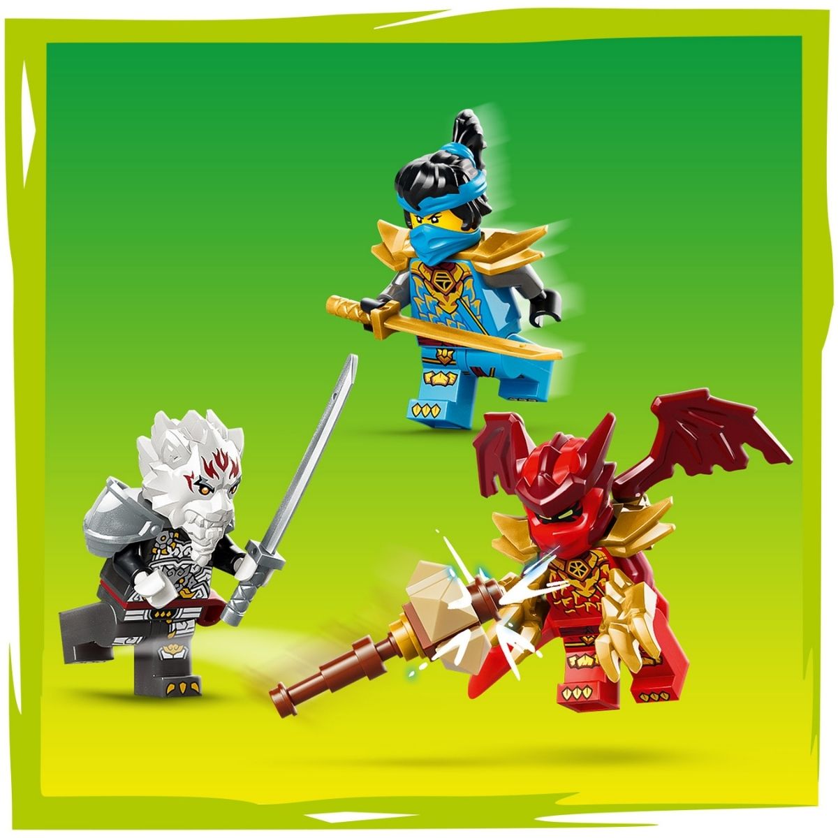 Đồ Chơi Lắp Ráp Zilvar Và Quái thú Rồng Grimtak LEGO NINJAGO 71863 (232 chi tiết)