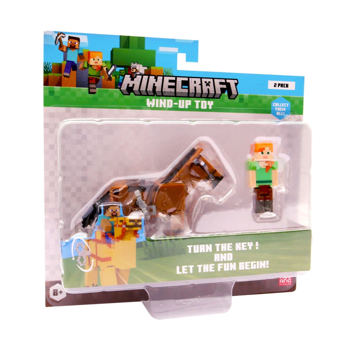 Đồ Chơi Minecraft Dây Cót Alex Cưỡi Ngựa MINECRAFT PMI HOR/MC1014