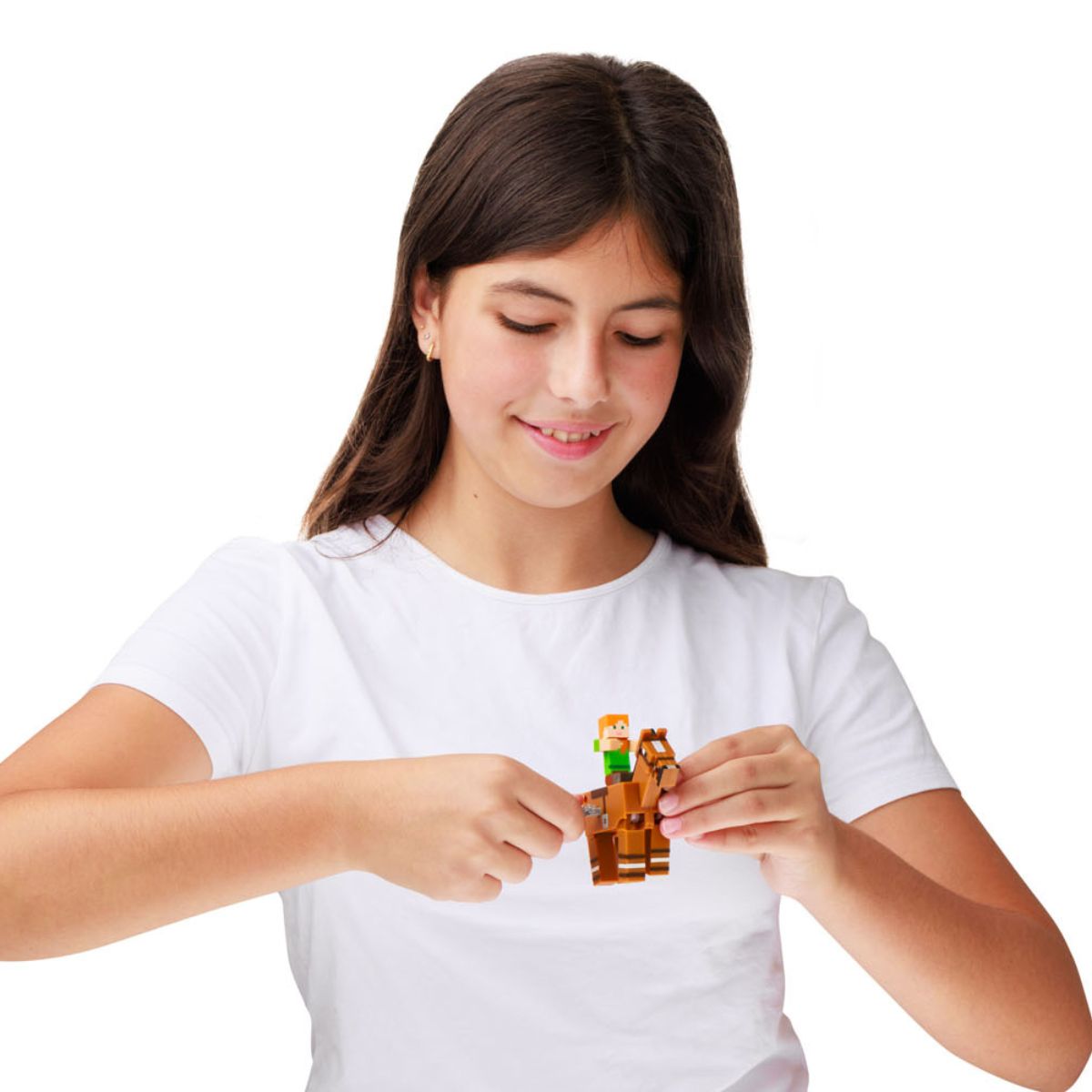 Đồ Chơi Minecraft Dây Cót Alex Cưỡi Ngựa MINECRAFT PMI HOR/MC1014