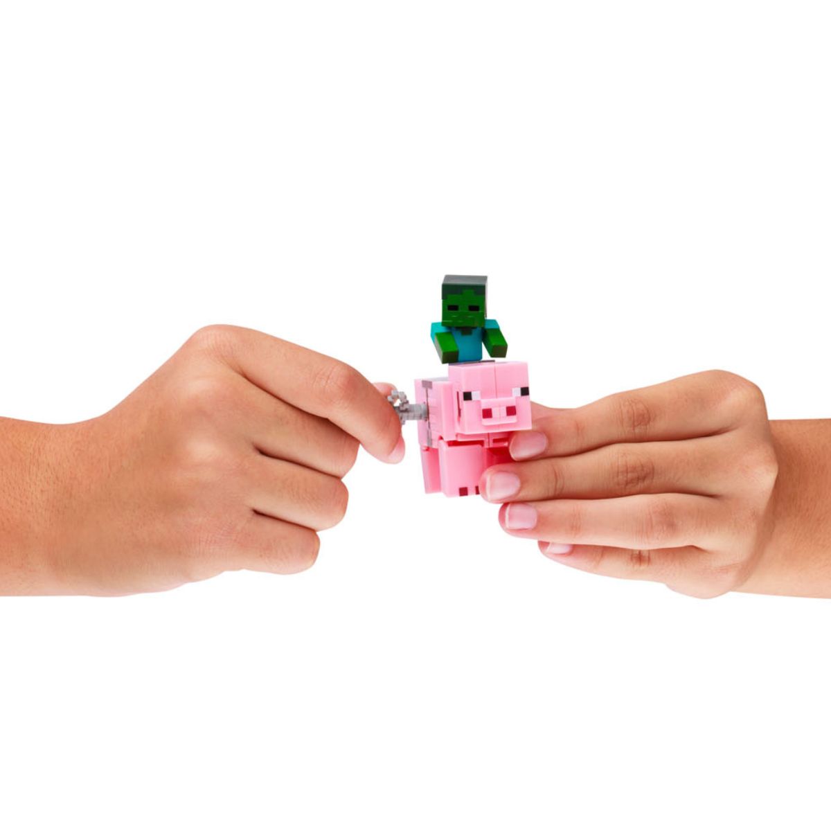 Đồ Chơi Minecraft Dây Cót Baby Zombie Cưỡi Heo MINECRAFT PMI PIG/MC1014