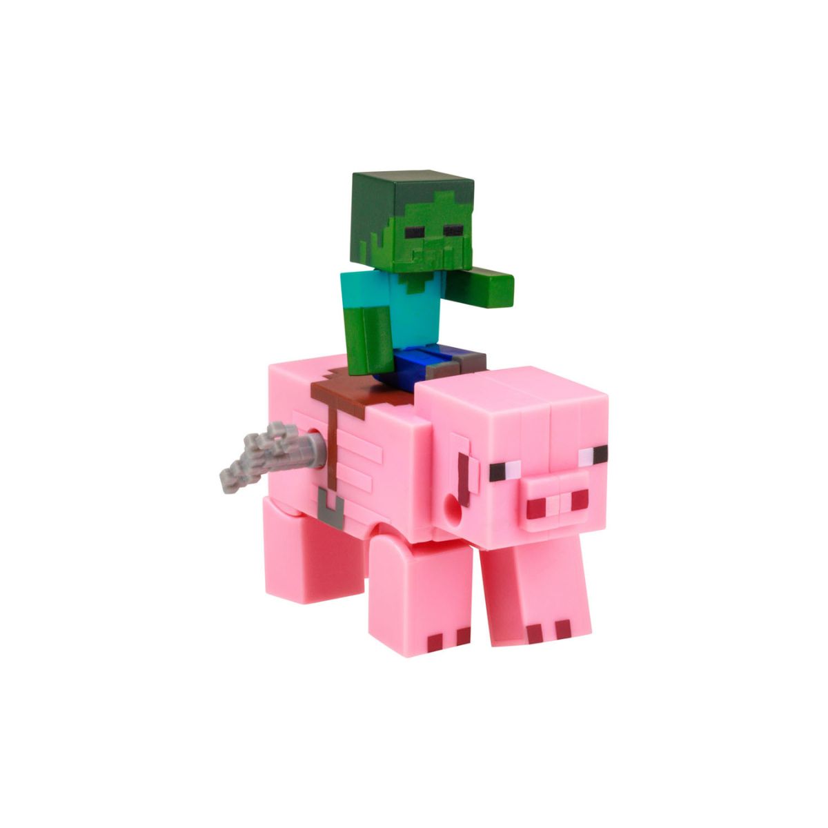 Đồ Chơi Minecraft Dây Cót Baby Zombie Cưỡi Heo MINECRAFT PMI PIG/MC1014