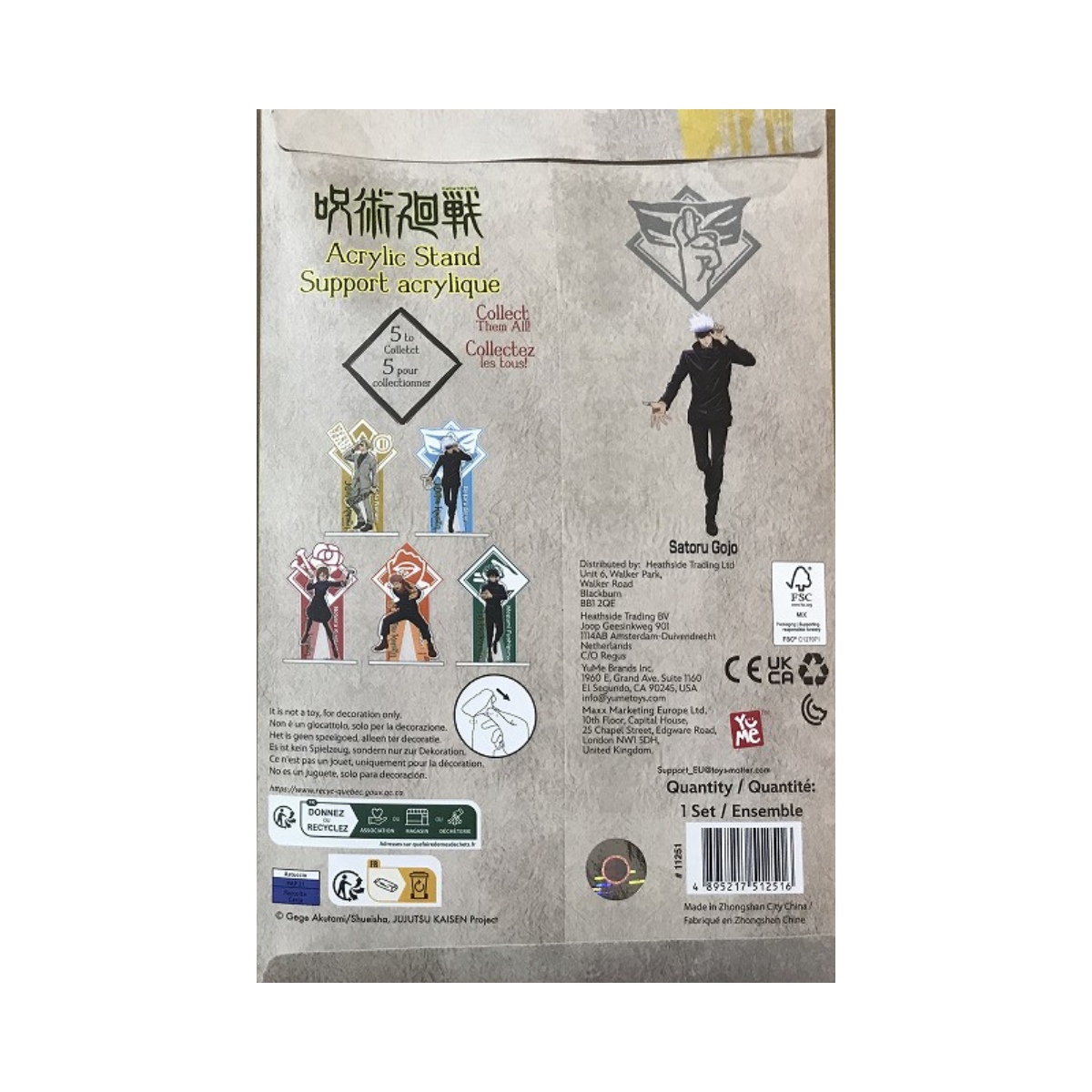 Đồ Chơi Vật Phẩm Nhân Vật Trang Trí Acrylic Stand - Satoru Gojo JUJUTSU KAISEN 11250
