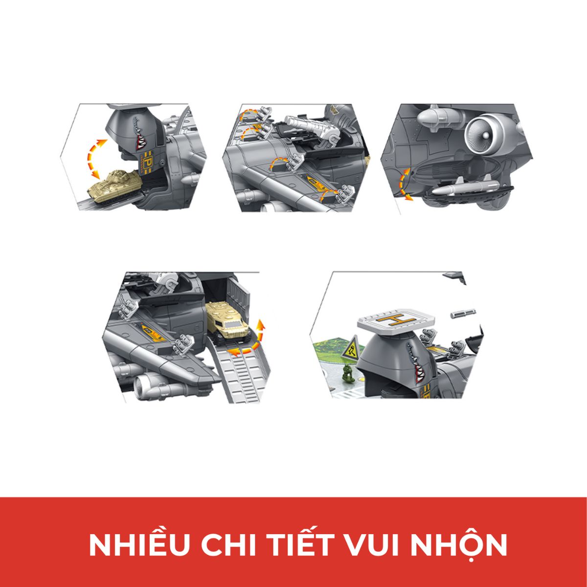 Đồ Chơi Mô Hình Siêu Chiến Đấu Cơ Với Xe Và Phụ Kiện Đi Kèm VECTO VT938A