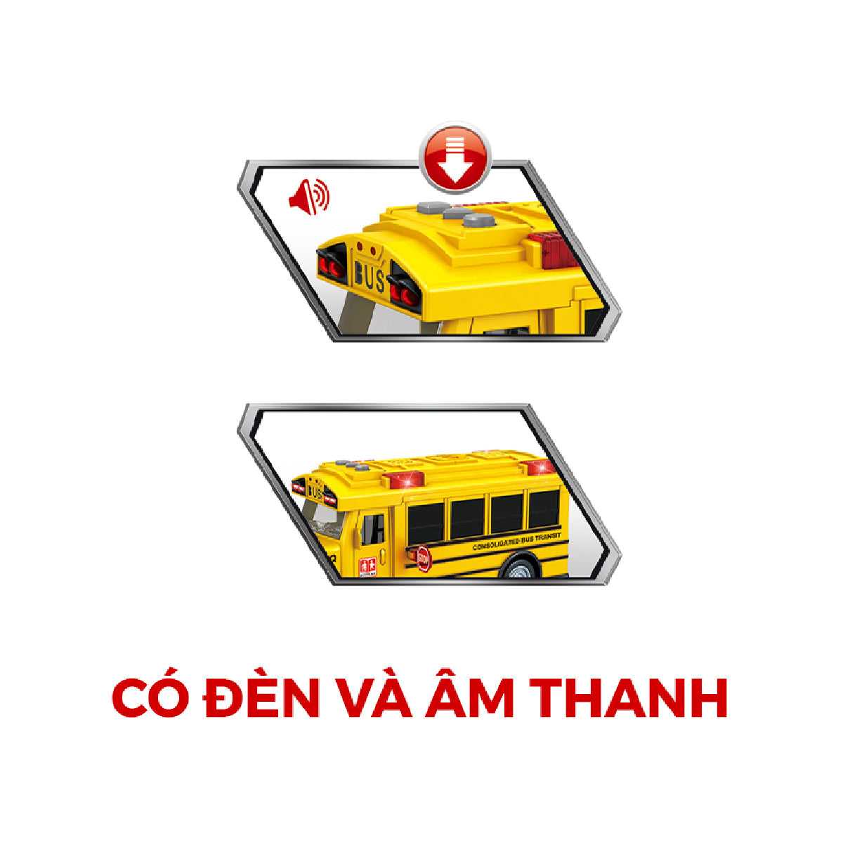 Đồ Chơi Mô Hình Xe Buýt Đi Học Có Đèn Và Âm Thanh VECTO VT31Q
