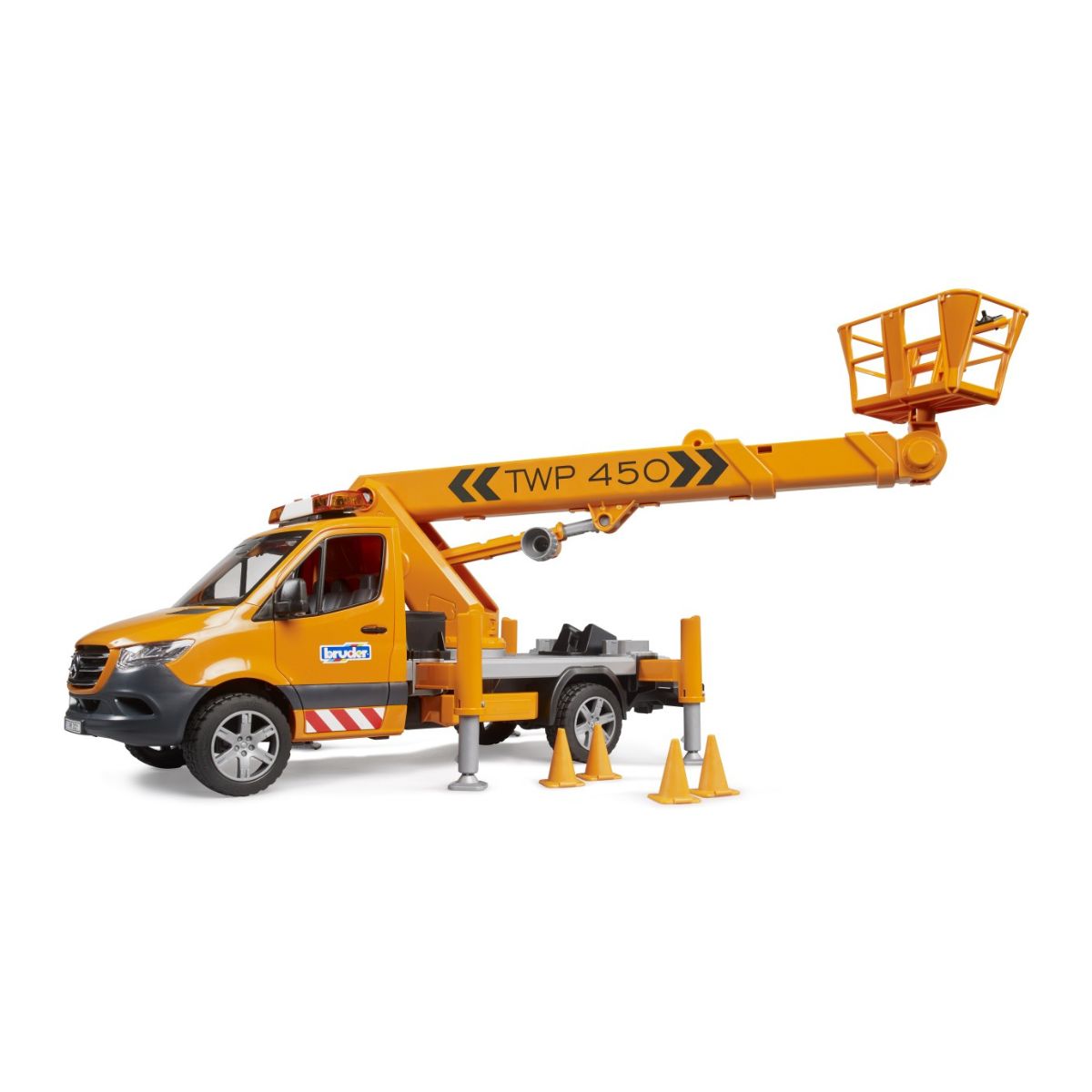 Đồ Chơi Mô Hình: Xe MB Sprinter Giàn Nâng Có Đèn Và Âm Thanh Bruder BRU02679