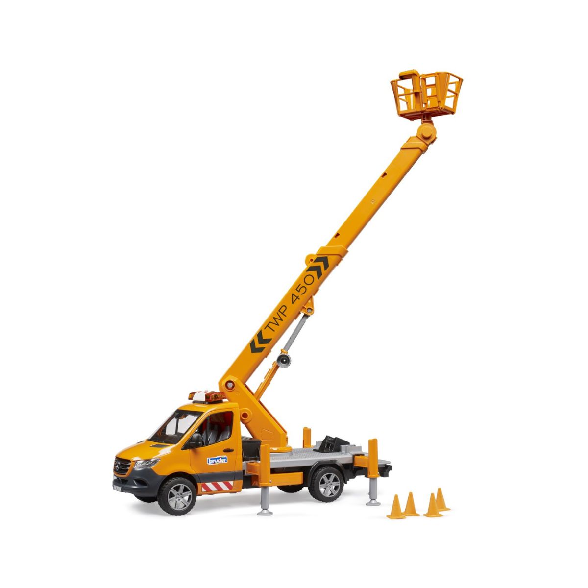 Đồ Chơi Mô Hình: Xe MB Sprinter Giàn Nâng Có Đèn Và Âm Thanh Bruder BRU02679
