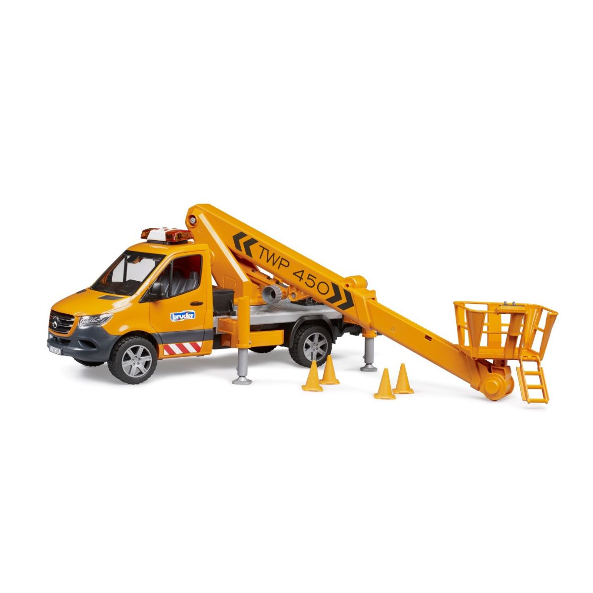 Đồ Chơi Mô Hình: Xe MB Sprinter Giàn Nâng Có Đèn Và Âm Thanh Bruder BRU02679