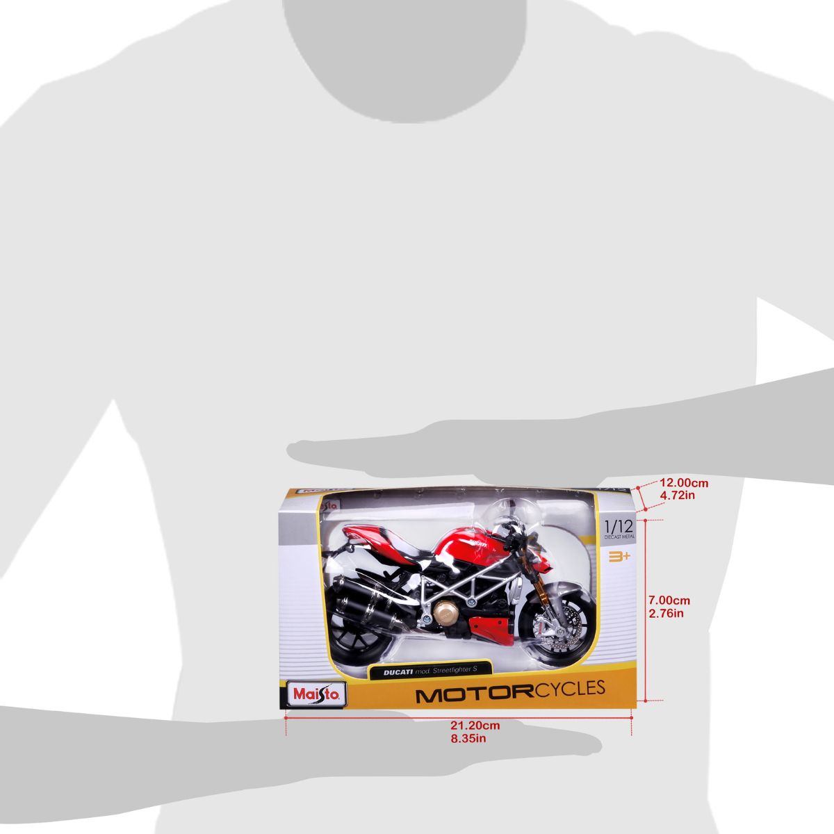 Đồ Chơi Mô Hình Xe Mô Tô 1:12 Dòng Ducati Super Naked S MAISTO 11024RED/MT31101