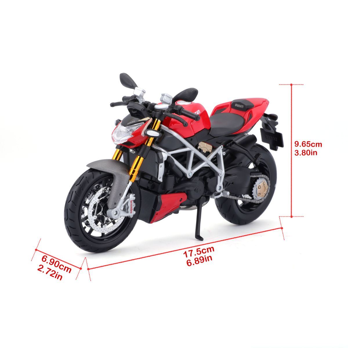 Đồ Chơi Mô Hình Xe Mô Tô 1:12 Dòng Ducati Super Naked S MAISTO 11024RED/MT31101