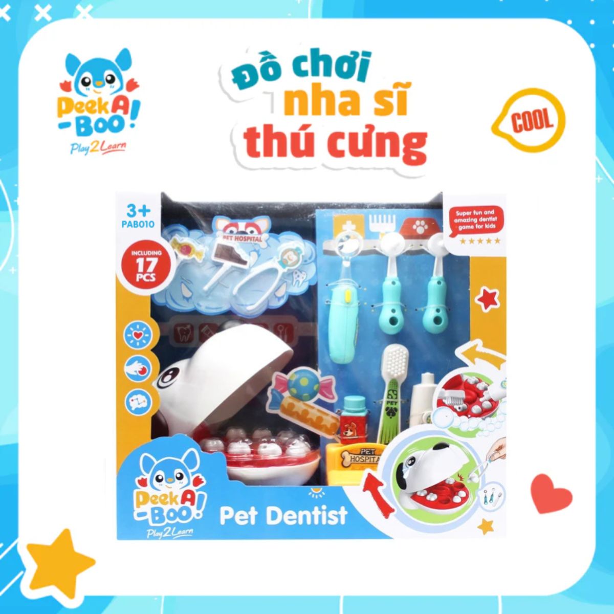 Đồ chơi nha sĩ thú cưng PEEK A BOO PAB010