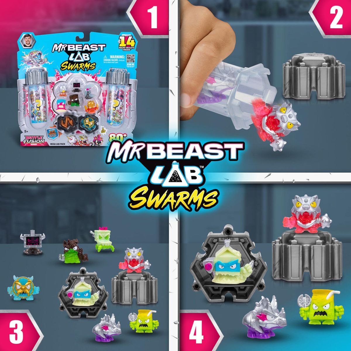 Đồ Chơi Phòng Thí Nghiệm Series 4 - 14 Sinh Vật MRBEAST LAB 24875