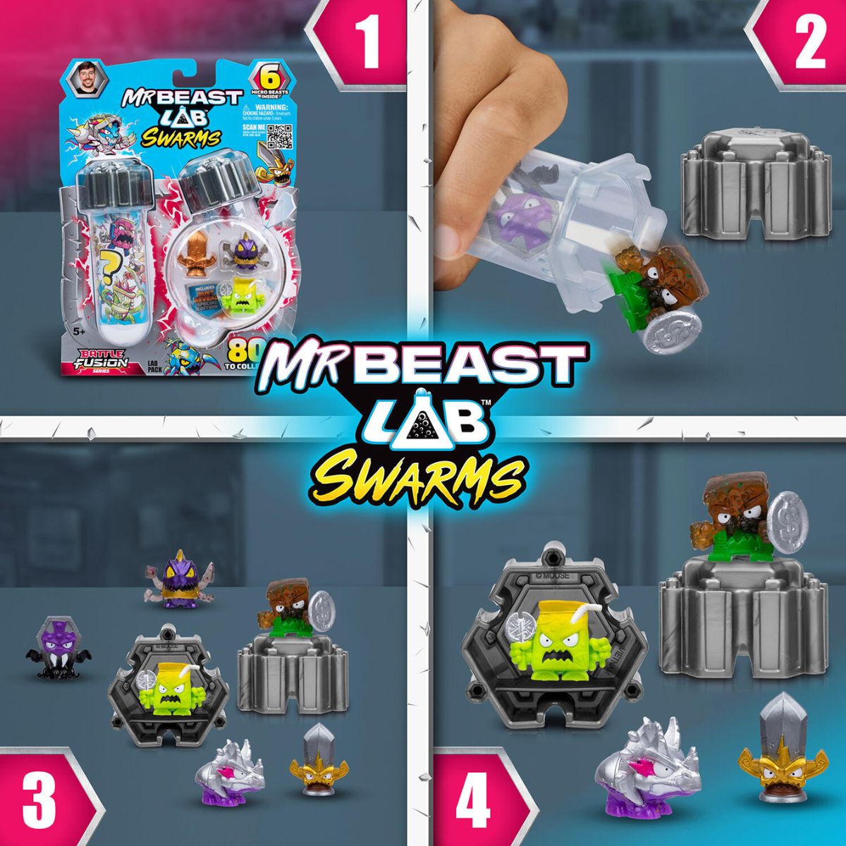 Đồ Chơi Phòng Thí Nghiệm Series 4 - 6 Sinh Vật MRBEAST LAB 24873