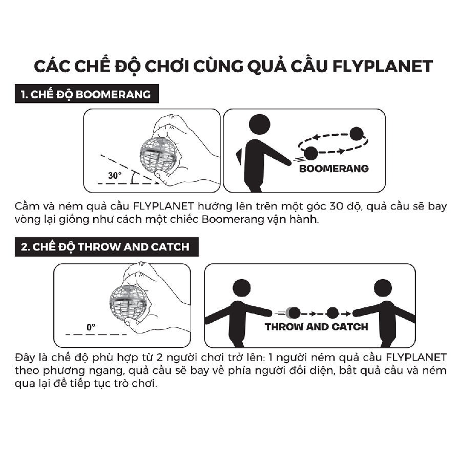 Đồ chơi quả cầu bay ma thuật Flyplanet (Đỏ) VECTO VT1683