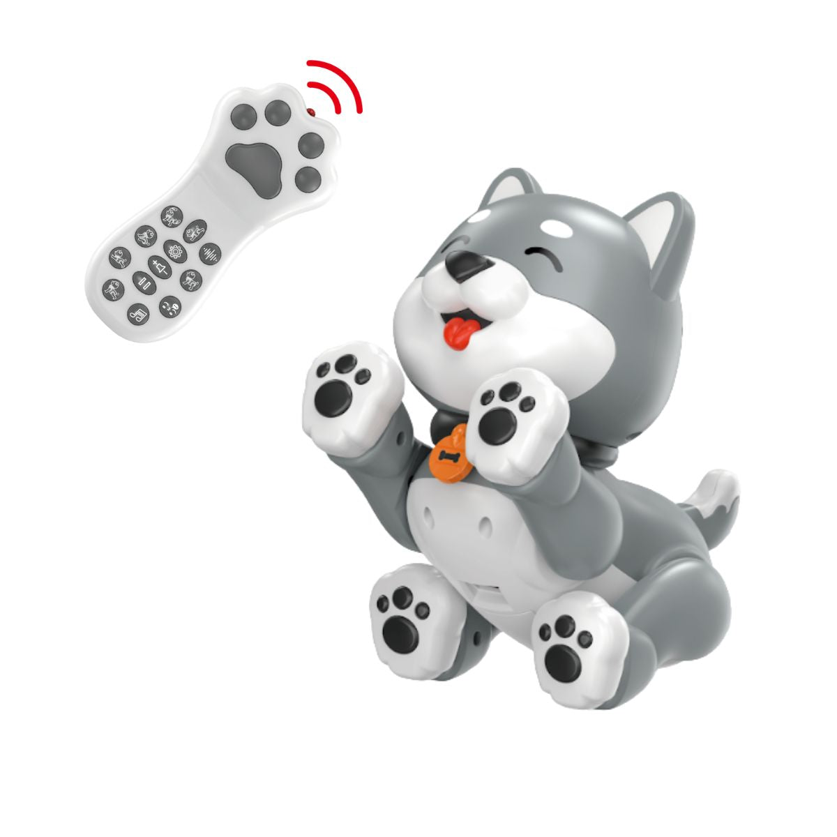 Đồ chơi Robot chú chó Shiba năng động điều khiển từ xa (Xám)