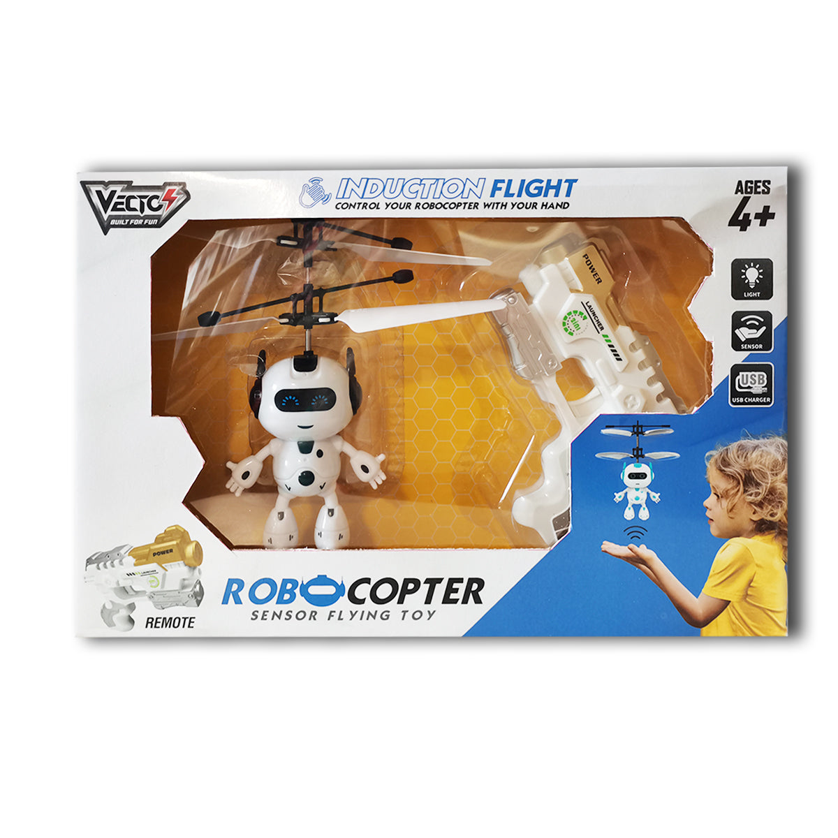 Đồ chơi Robot trực thăng cảm biến (Đen) VECTO VT2300E