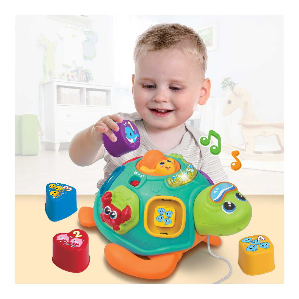 Đồ Chơi Rùa Con Học Hình Khối Và Màu Sắc PEEK A BOO 240301