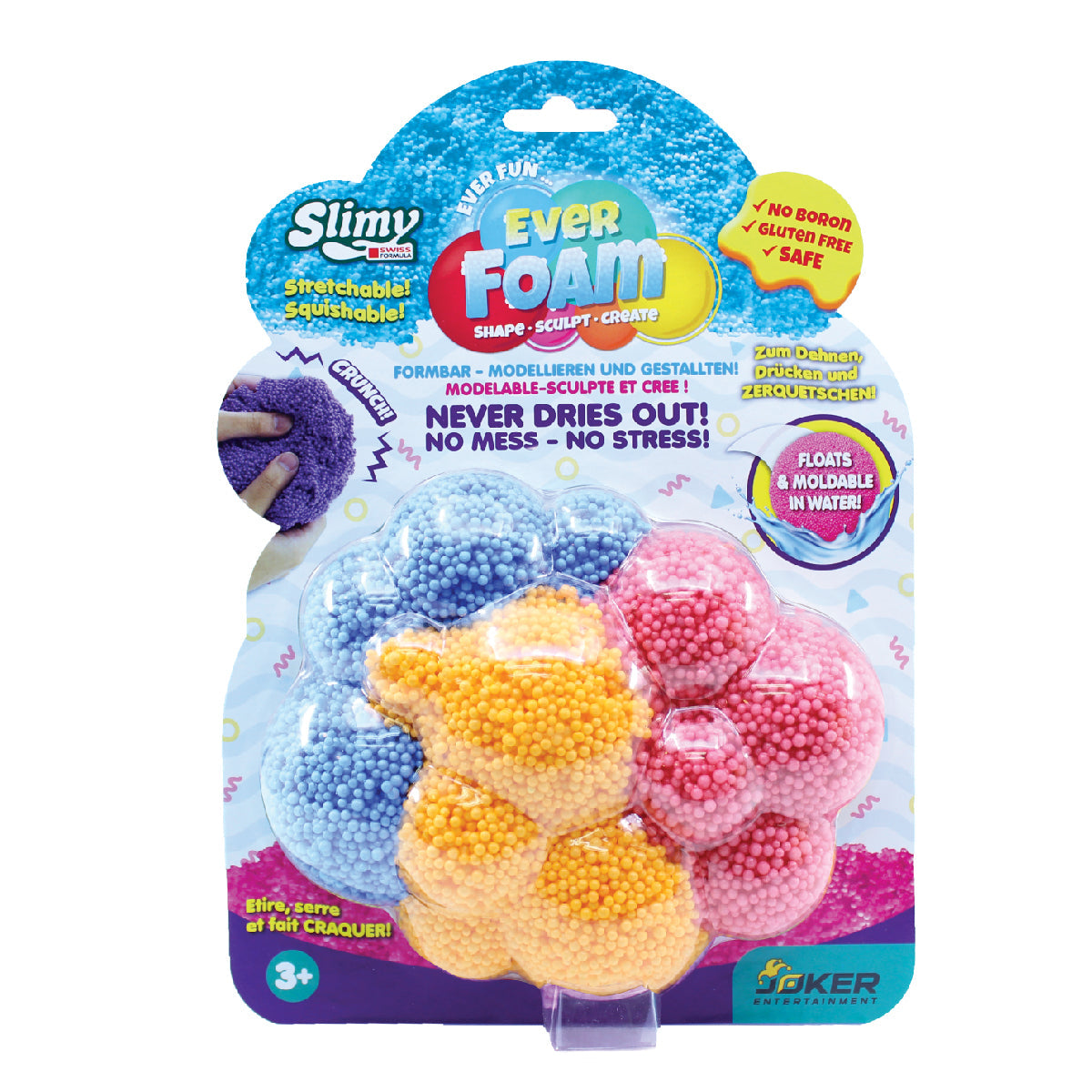 Đồ Chơi Sáng Tạo Slimy Foam Slime Xốp 3 Màu Đỏ-Cam-Xanh SLIMY 38004