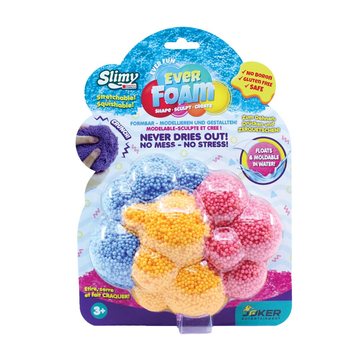 Đồ Chơi Sáng Tạo Slimy Foam_Slime Xốp 3 Màu Vàng-Đỏ-Xanh SLIMY 38004A