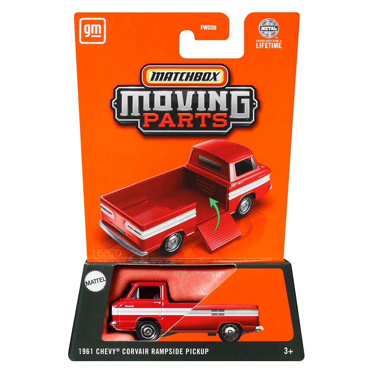 Đồ Chơi Siêu Xe Bán Tải Corvair Rampside 1961 MATCHBOX Moving Parts JBW95/FWD28