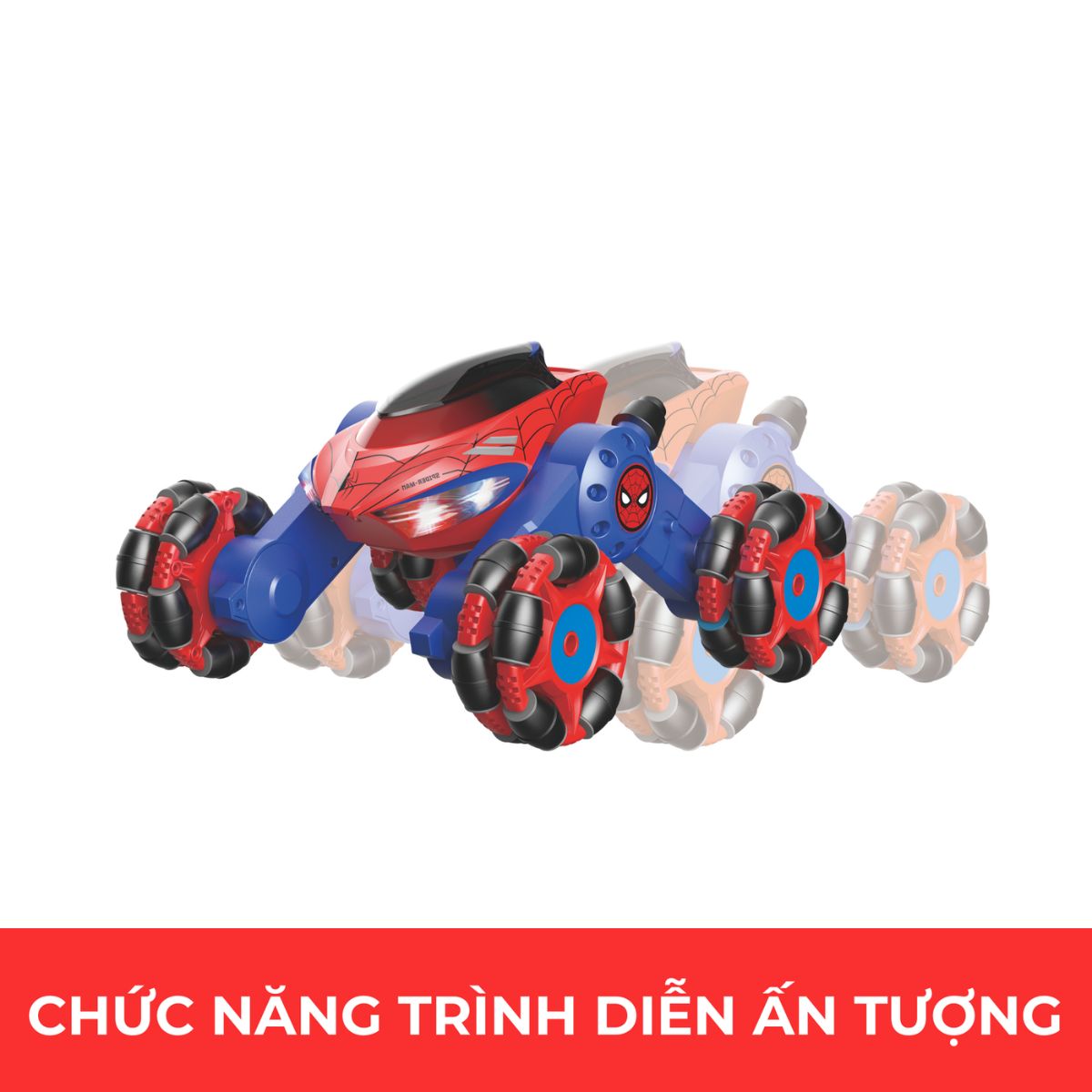 Đồ Chơi Siêu Xe Biểu Diễn Marvel Spider Man Điều Khiển Từ Xa VECTO MM5588-620-01