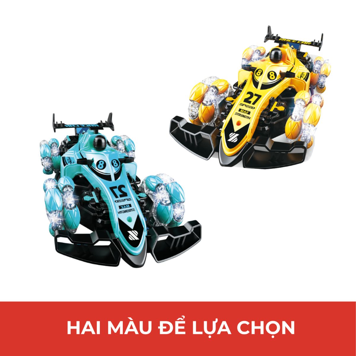 Đồ Chơi Siêu Xe Biểu Diễn Tia Chớp Điều Khiển Từ Xa (Vàng) VECTO VT188889/YL