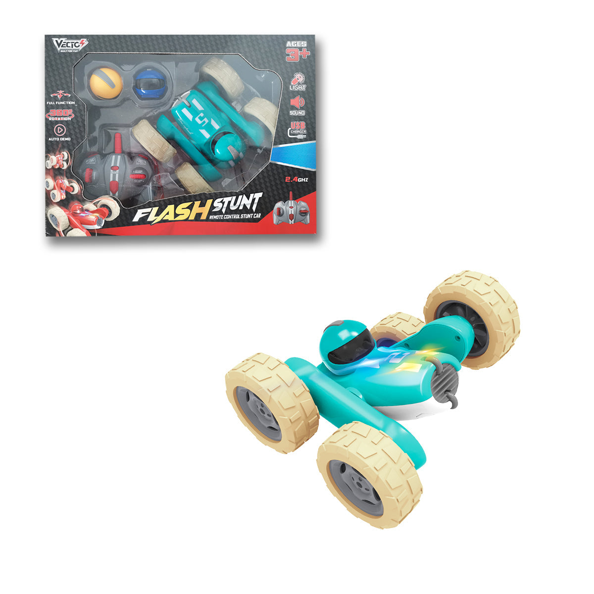 Đồ Chơi Siêu Xe Đua Biểu Diễn Ngoạn Mục Điều Khiển Từ Xa (Xanh) VT2210A