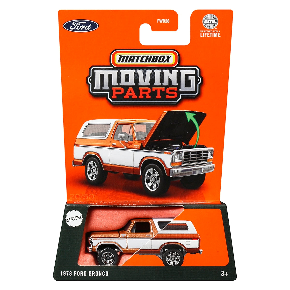 Đồ Chơi Siêu Xe Ford Bronco 1978 MATCHBOX Moving Parts JBW94/FWD28