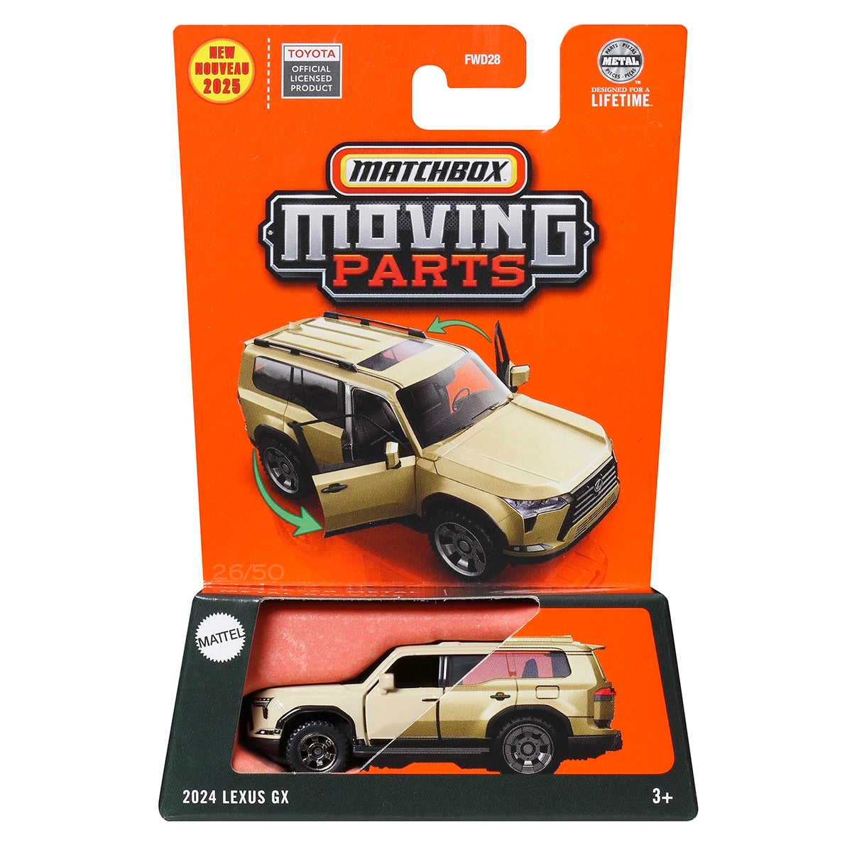 Đồ Chơi Siêu Xe Lexus GX 2025 MATCHBOX Moving Parts JBW62/FWD28