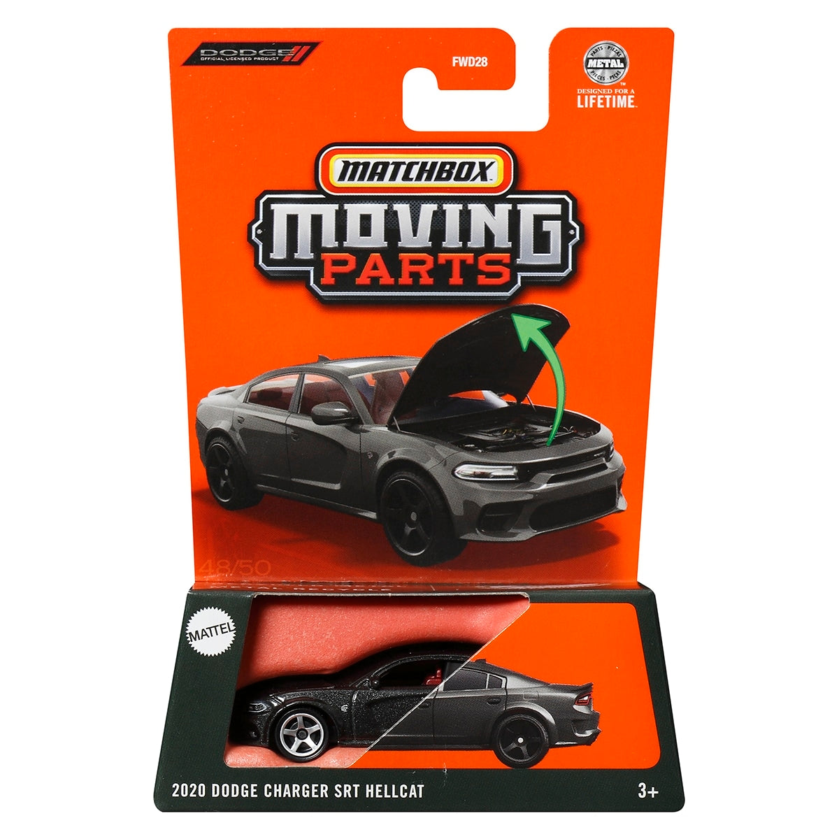 Đồ Chơi Siêu Xe Dodge Charger 2020 MATCHBOX Moving Parts JBW83/FWD28