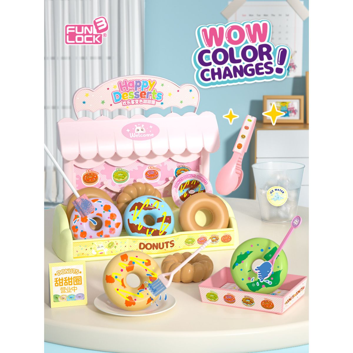 Đồ Chơi Thức Ăn Đổi Màu - Bánh Donut SWEET HEART B1014