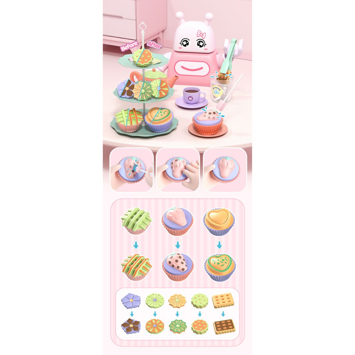Đồ Chơi Thức Ăn Đổi Màu - Bữa Tiệc Trà SWEET HEART B1015