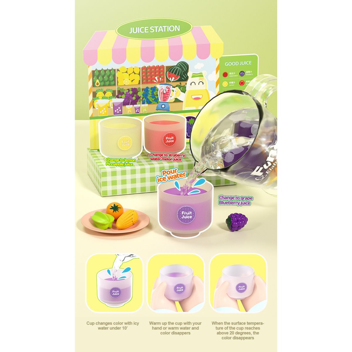 Đồ Chơi Thức Ăn Đổi Màu - Cửa Hàng Nước Ép SWEET HEART D1014