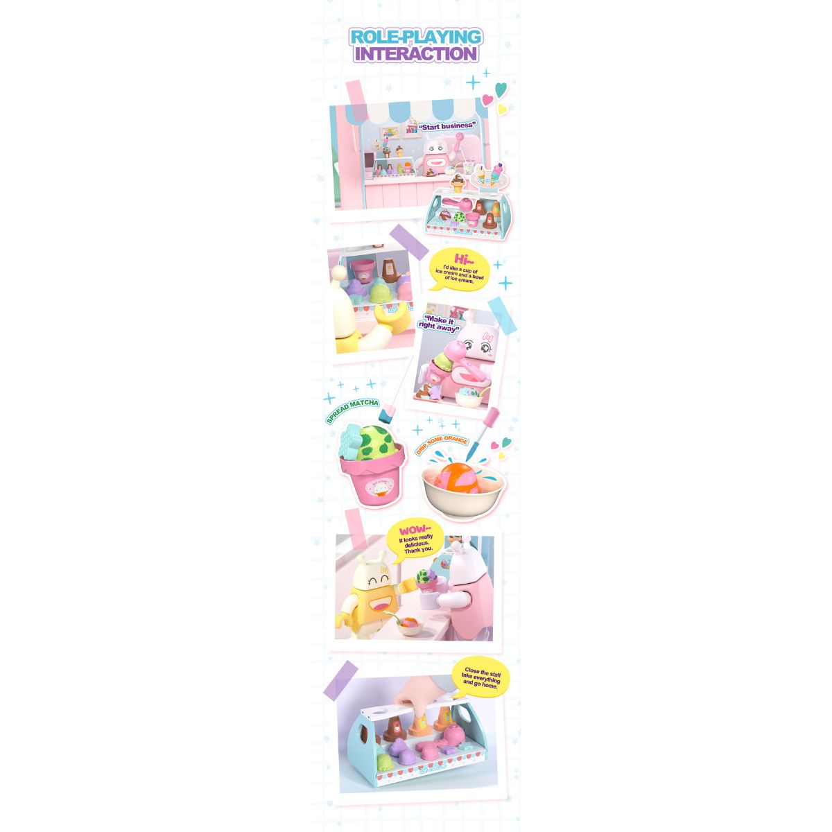 Đồ Chơi Thức Ăn Đổi Màu - Tiệm Kem SWEET HEART B1017