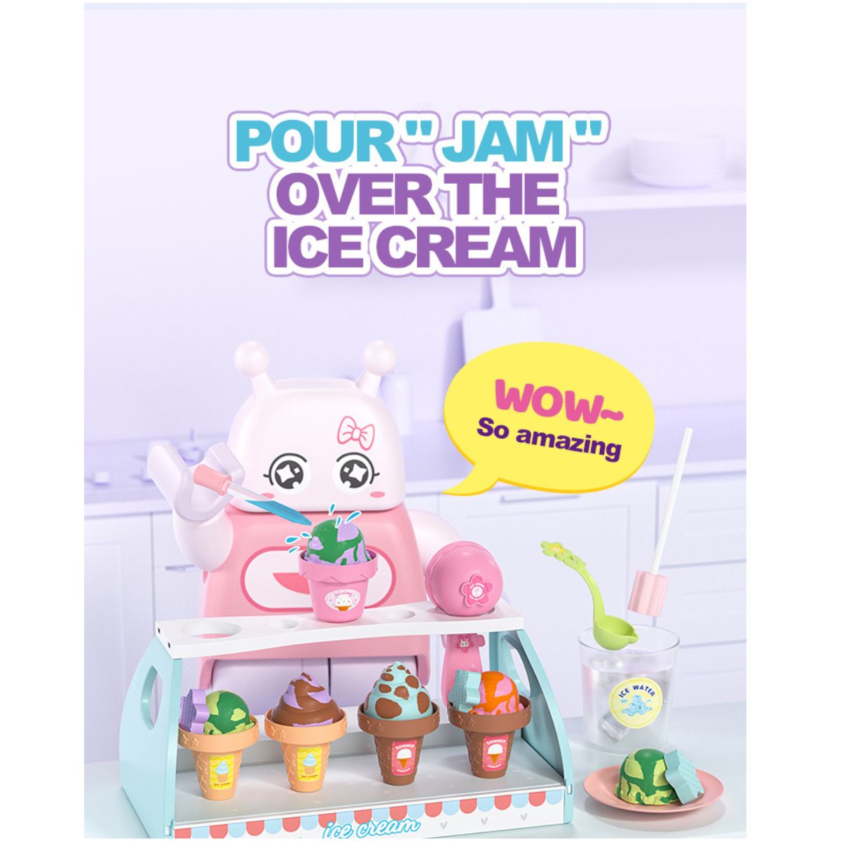 Đồ Chơi Thức Ăn Đổi Màu - Tiệm Kem SWEET HEART B1017