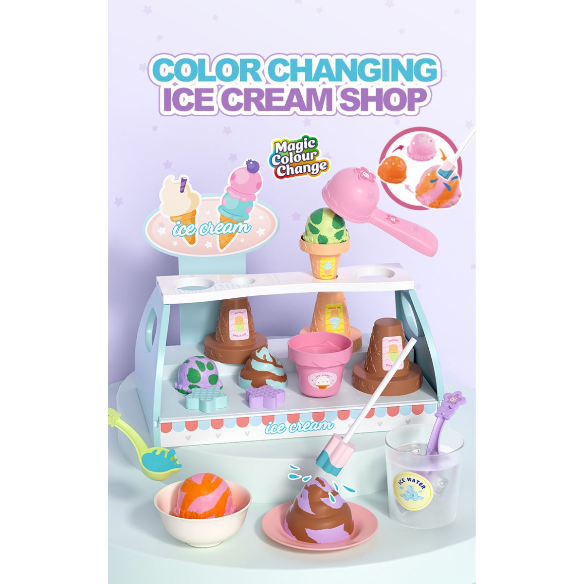 Đồ Chơi Thức Ăn Đổi Màu - Tiệm Kem SWEET HEART B1017