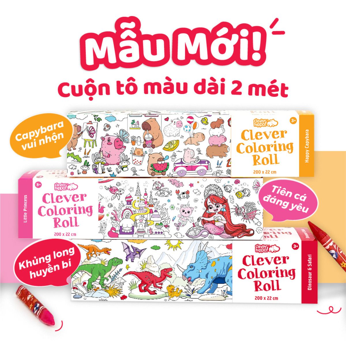 Sách Tô Màu Dạng Cuộn - Little Princess CLEVER HIPPO CR03