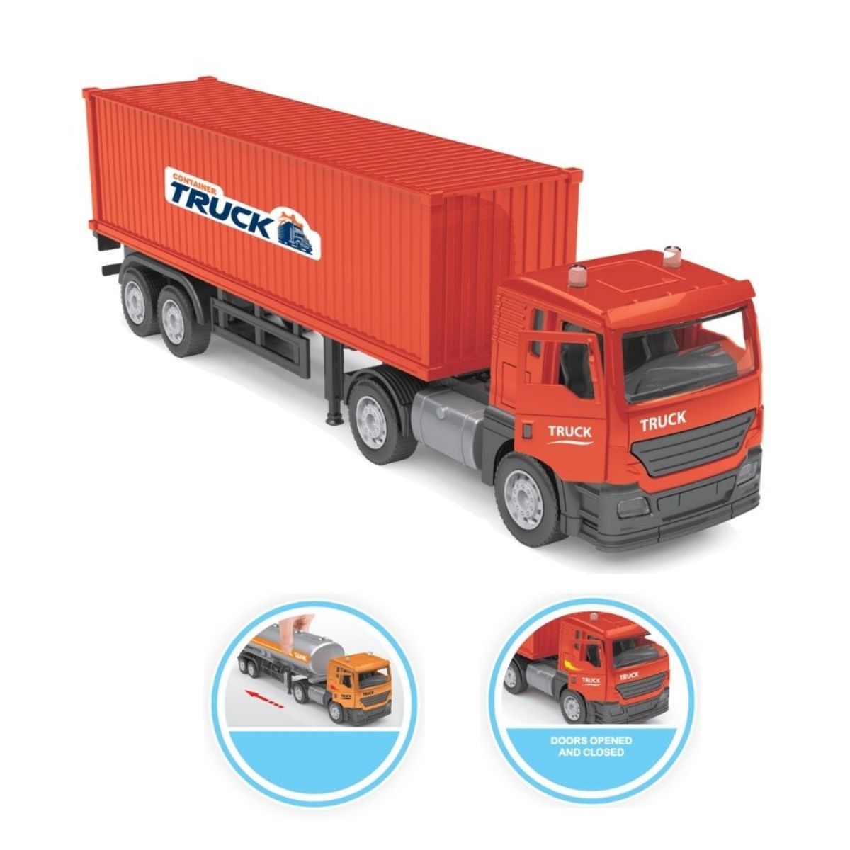 Đồ Chơi Xe Container Chở Hàng Chạy Trớn (Đỏ) VECTO VT18A