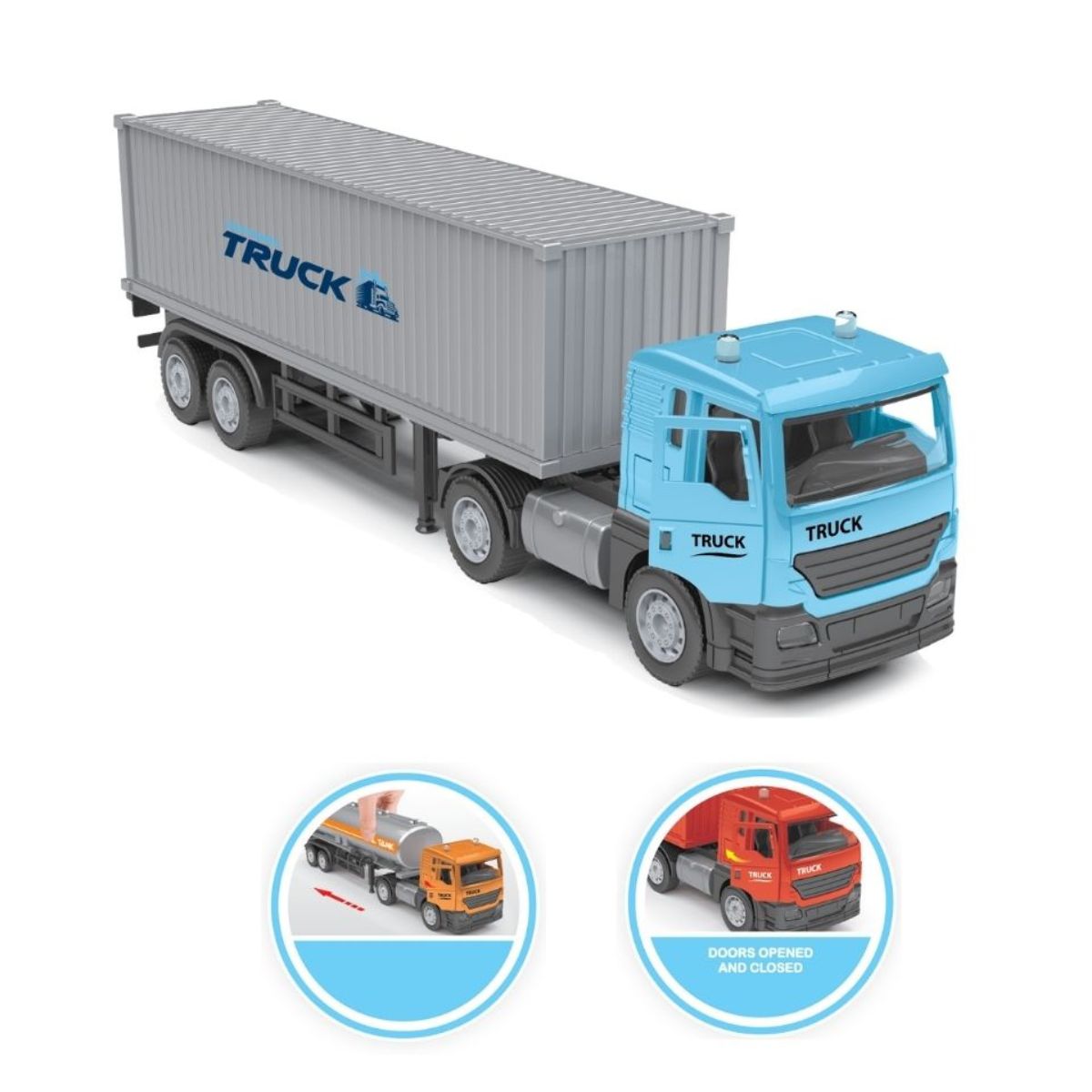 Đồ Chơi Xe Container Chở Hàng Chạy Trớn (Xanh) VECTO VT17A