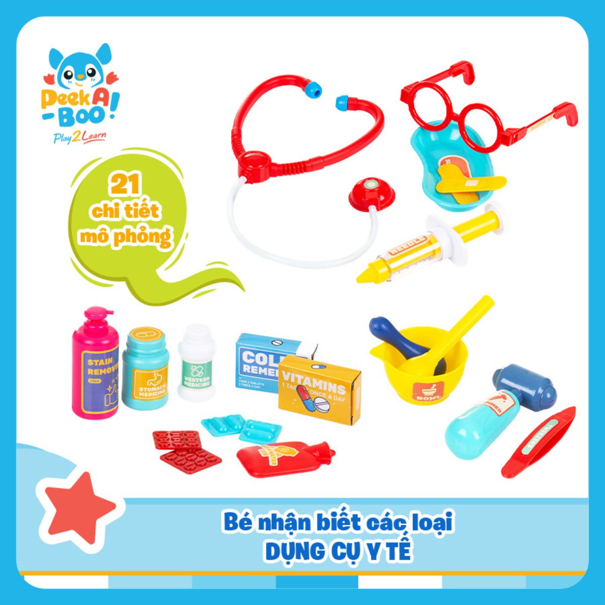 Đồ Chơi Xe Đẩy Bác Sĩ PEEK A BOO PAB057