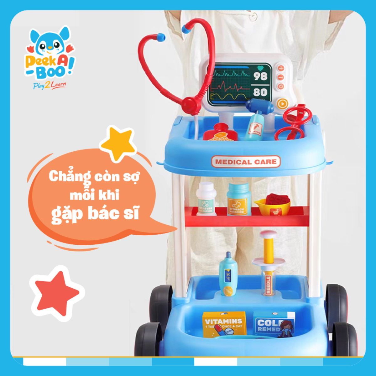 Đồ Chơi Xe Đẩy Bác Sĩ PEEK A BOO PAB057