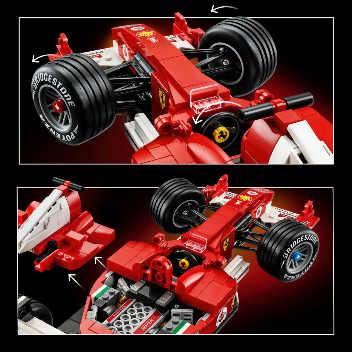 Đồ Chơi Lắp Ráp Xe Đua Ferrari F2004 Và Tay Đua Michael Schumacher LEGO ICONS 11375 (735 Chi Tiết)