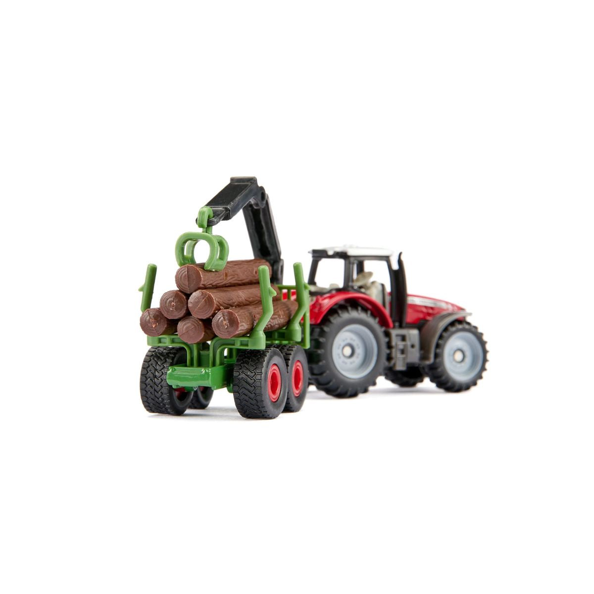 Đồ Chơi Xe Massey Ferguson Kèm Rơ-Moóc Chở Gỗ SIKU 1134