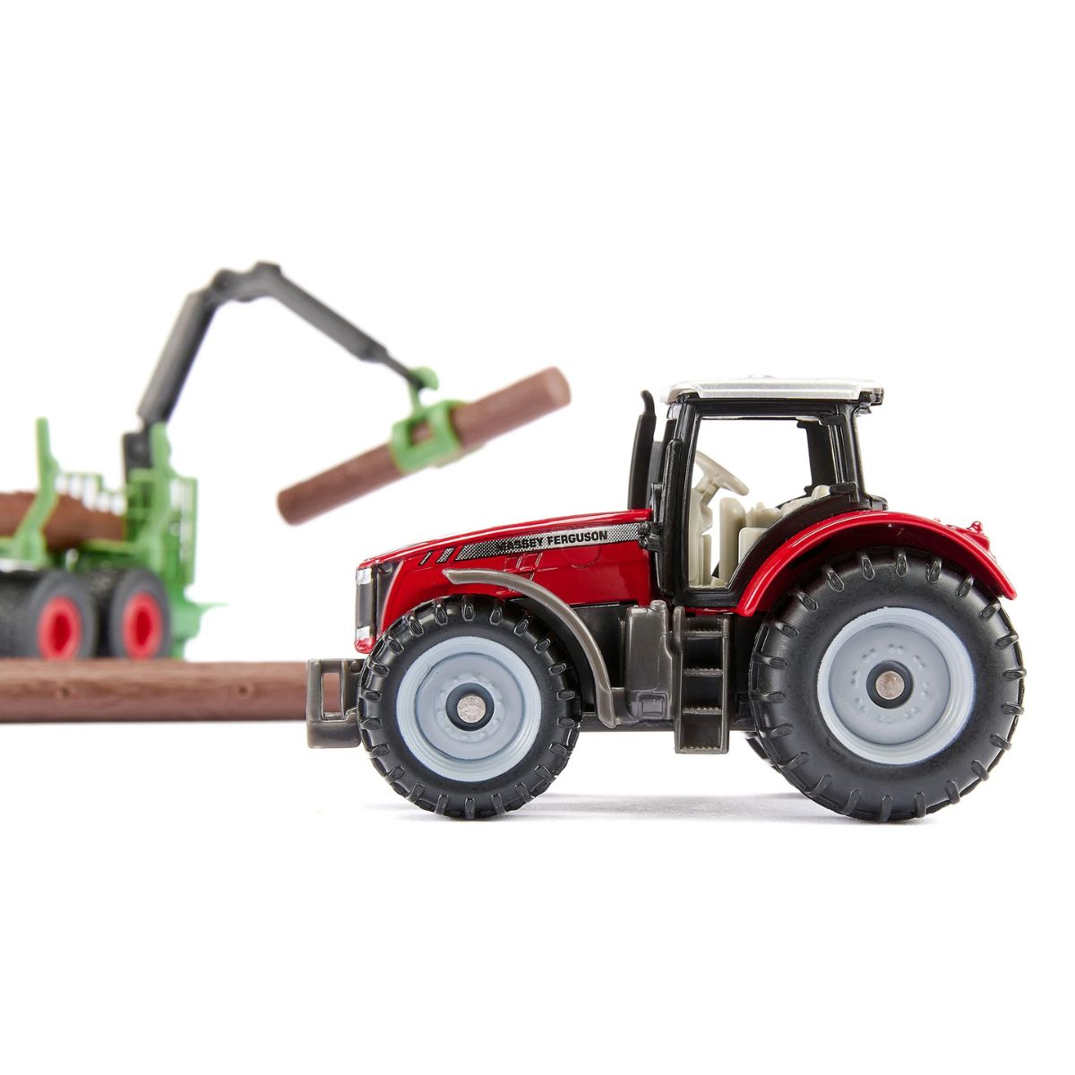 Đồ Chơi Xe Massey Ferguson Kèm Rơ-Moóc Chở Gỗ SIKU 1134