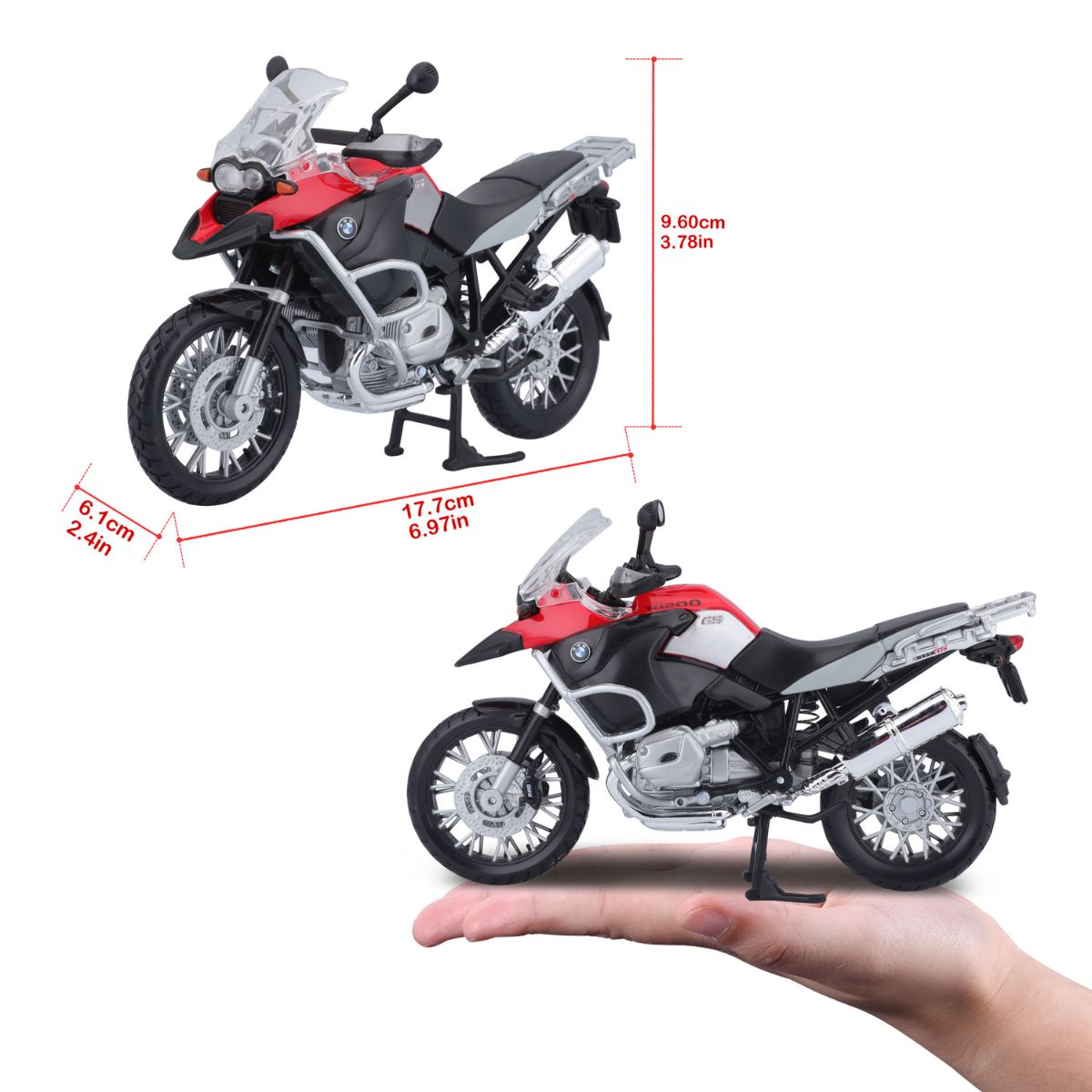 Đồ Chơi Xe Mô Hình Mô Tô 1:12 Dòng BMW R1200 GS MAISTO 07123/MT31101