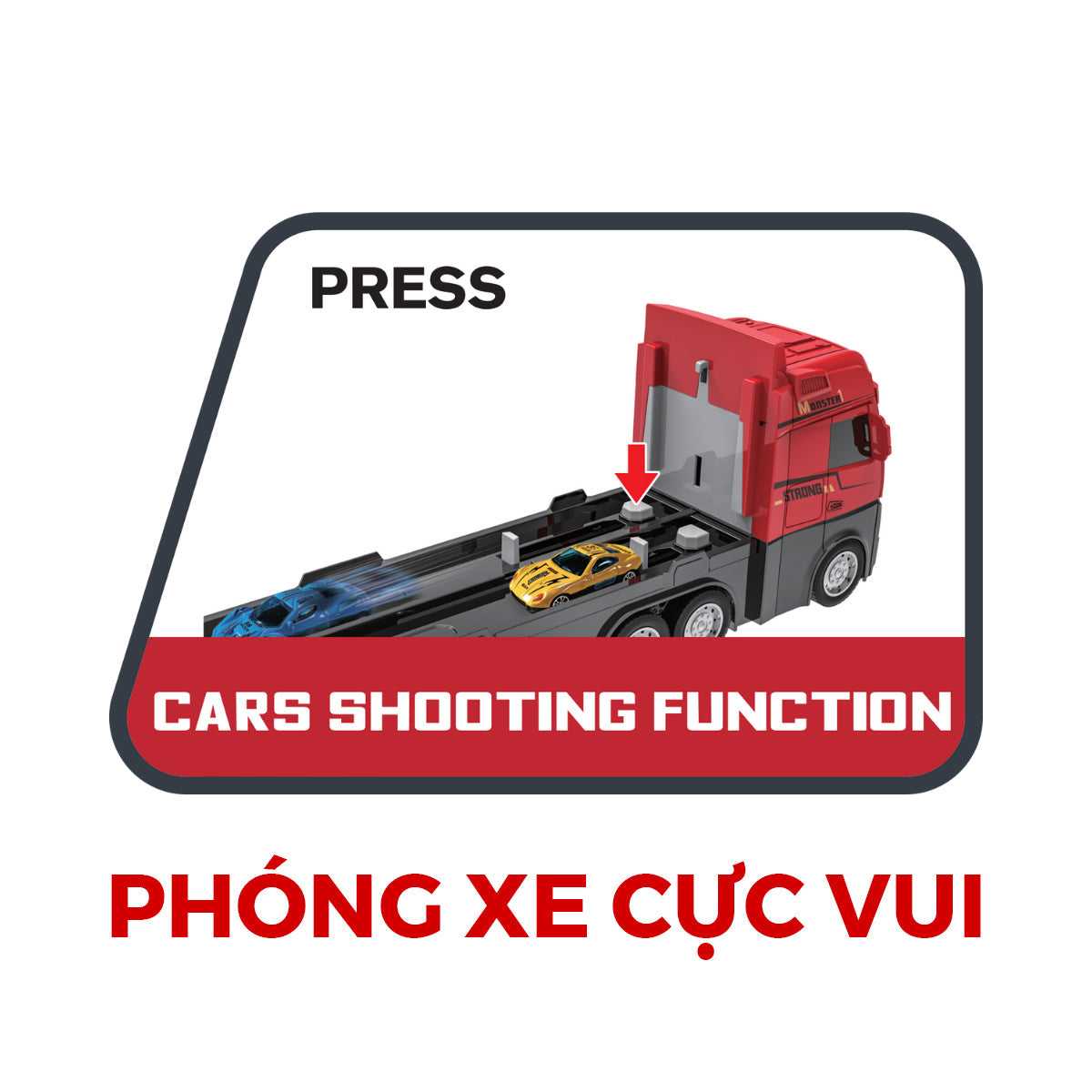 Đồ Chơi Xe Tải Nhiều Ngăn Tích Hợp Đường Đua (Phiên Bản Mới) VECTO VT201-1