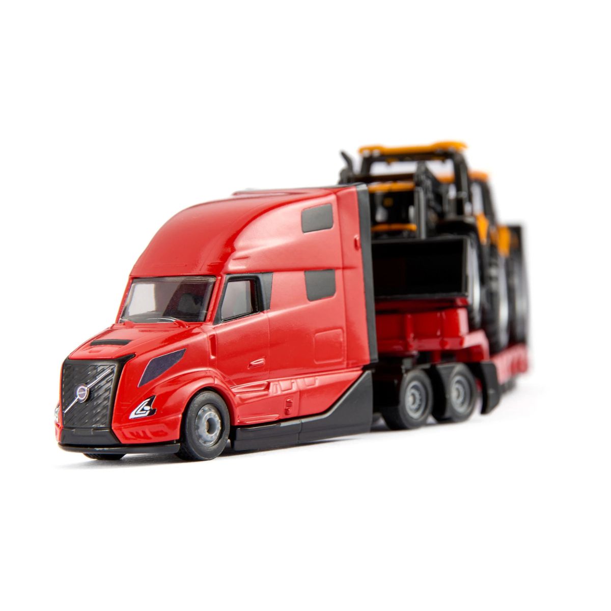 Đồ Chơi Xe Tải Volvo Chở 2 Xe Máy Kéo Nông Nghiệp JCB SIKU 1785